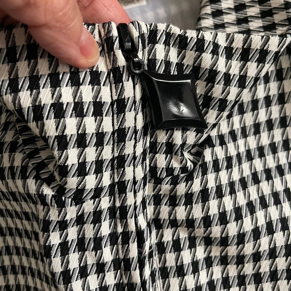 Virgo III VTG 70's Retro Gingham Checkered Short Sleeves Women's Dress 10 - Picture 7 of 9